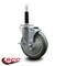 Service Caster 5'' Gray Poly Swivel 3/4'' Expanding Stem Caster with Brake SCC-EX20S514-PPUB-TLB-34 - alternate 4